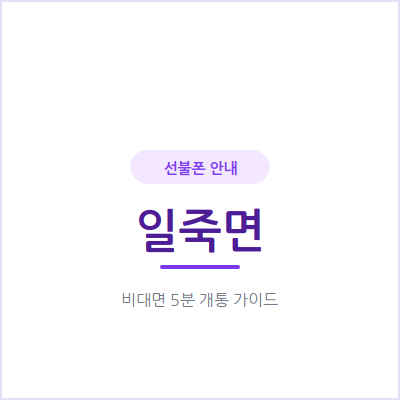 안성 일죽면 선불폰, 다 쓸 때까지만 내는 요금이라 통신비 예측이 쉬워요